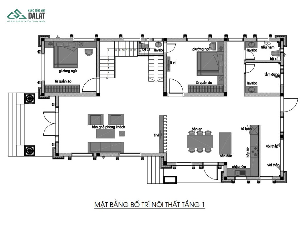 Bản vẽ thiết kế kiến trúc biệt thự phong cách cổ điển và tân cổ điển