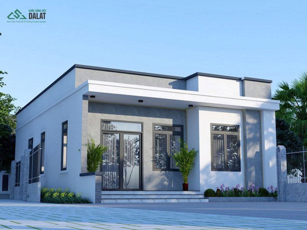 Mái bằng đơn giản mà vô cùng tinh tế
