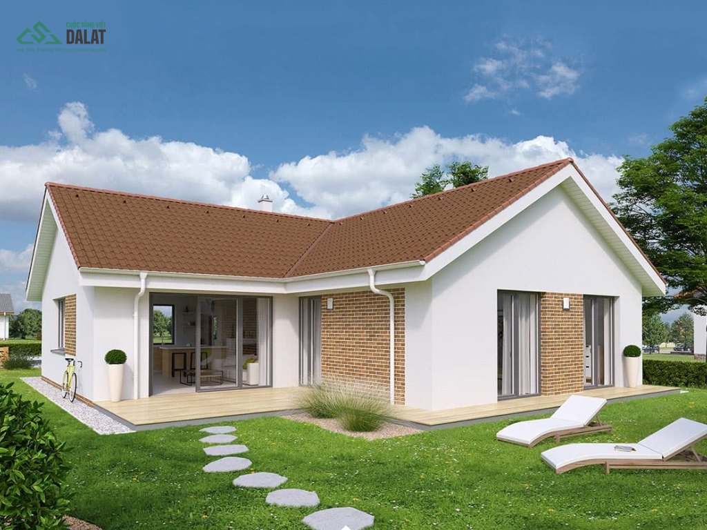 Nhà cấp 4 hình chữ L