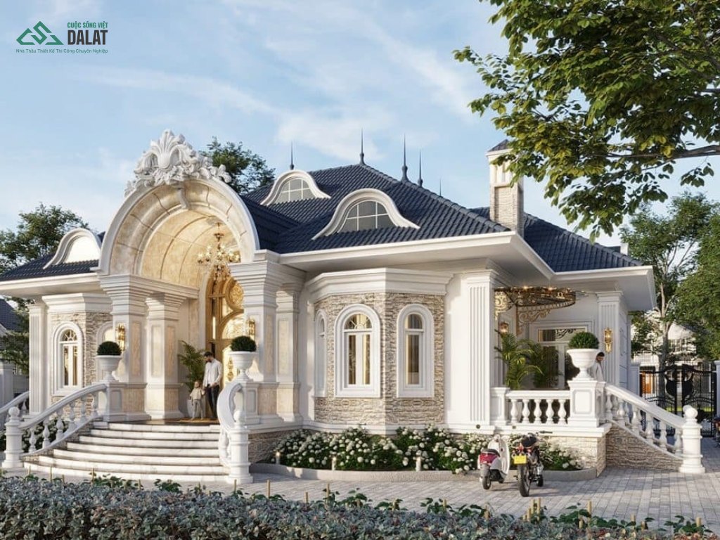 Nhà cấp 4 kiểu Pháp sang trọng