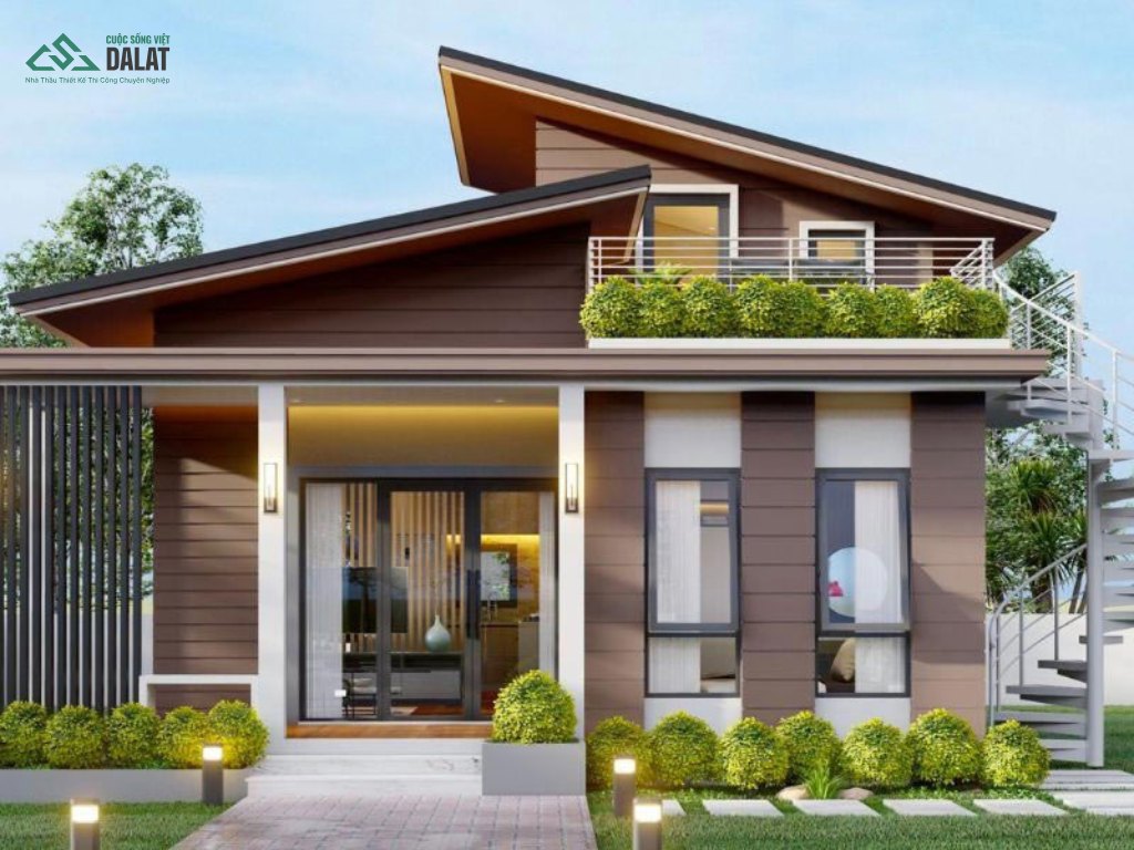Nhà cấp 4 mái lệch