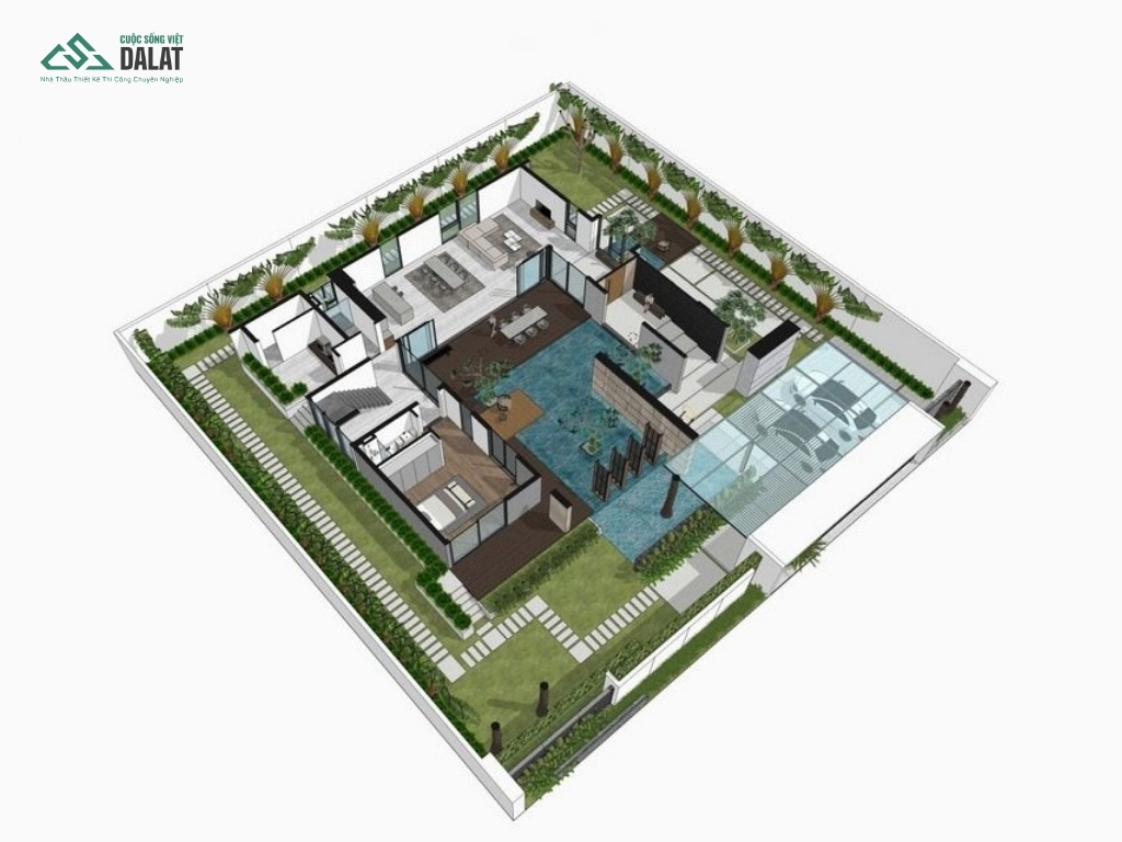 Bản vẽ thiết kế nhà vườn đẹp nhà vườn cấp 4