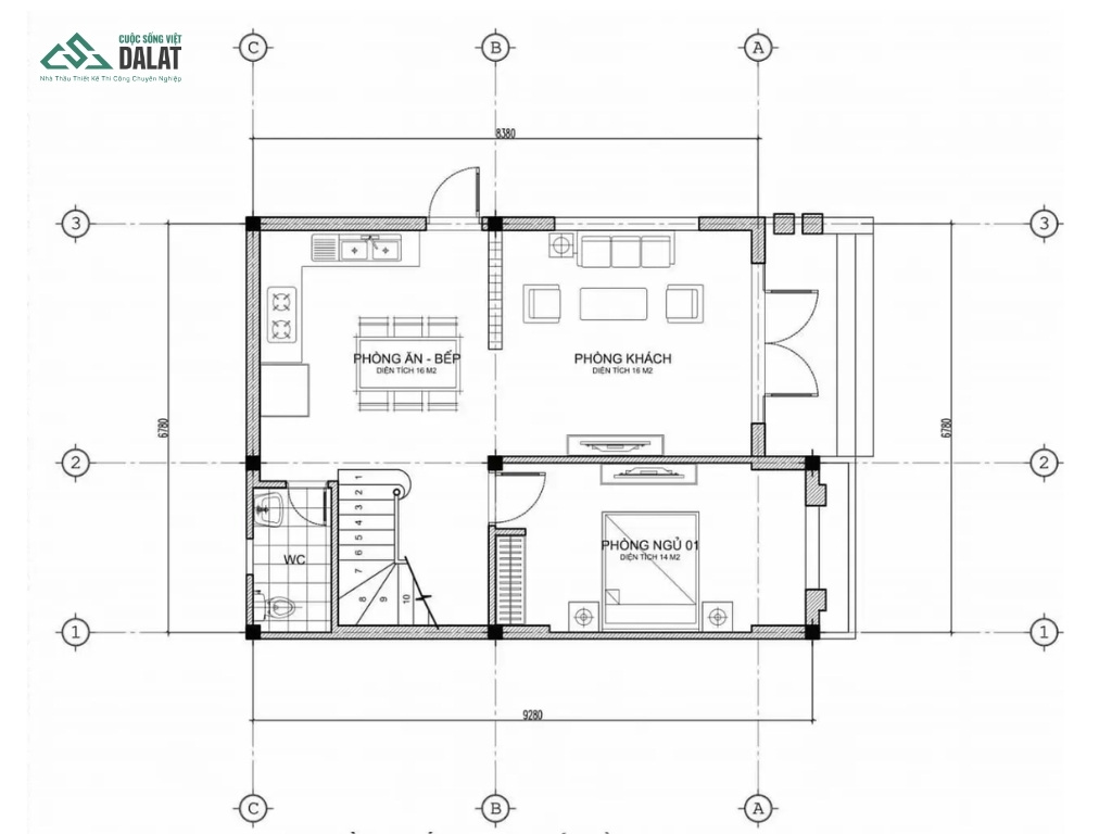Bản vẽ thiết kế nhà vườn đẹp mái Thái