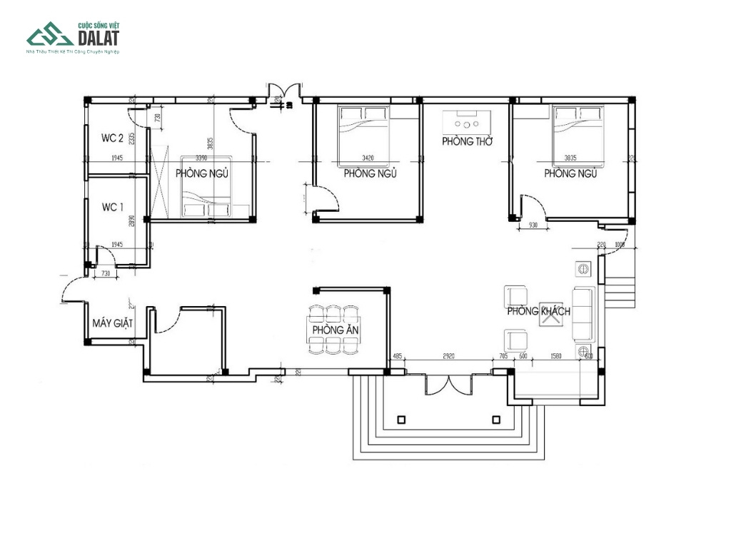 Bản vẽ thiết kế nhà vườn đẹp nhà vườn 1 tầng