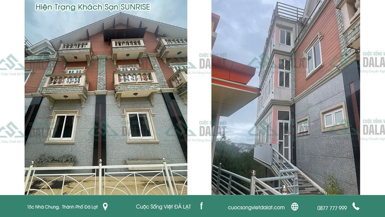 Quá trình cải tạo khách sạn Sunrise thực tế