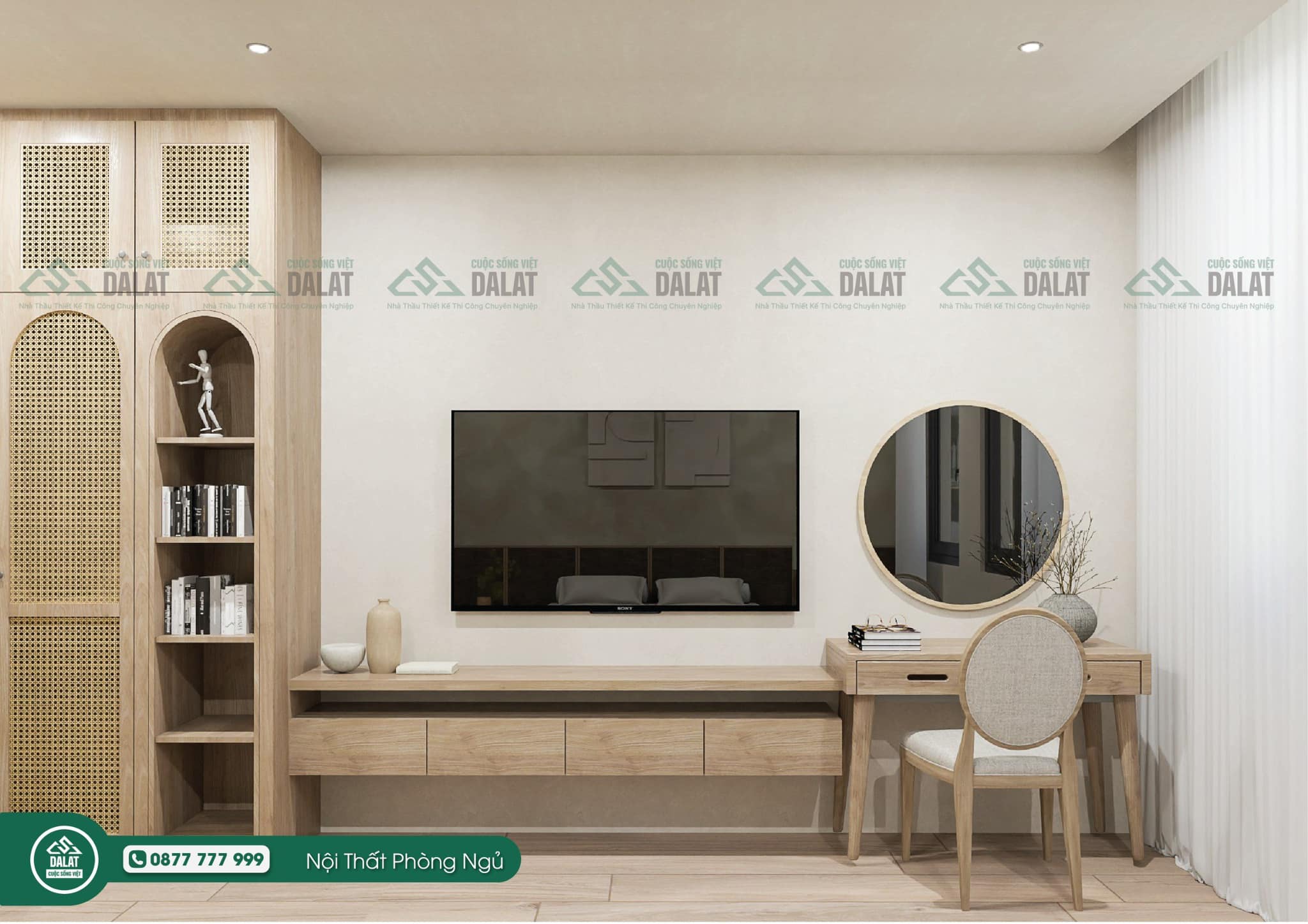 Không gian bếp nối liền phòng khách
