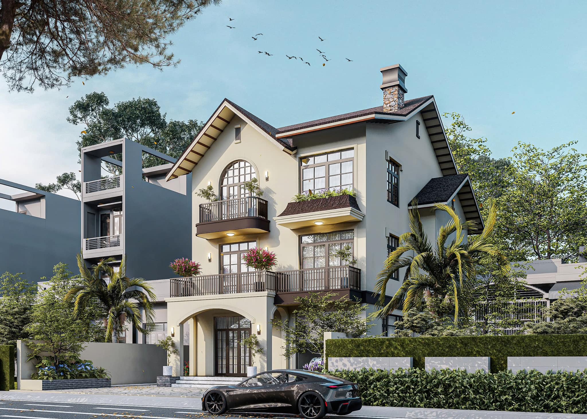 Ảnh chụp căn nhà từ phía ngoài