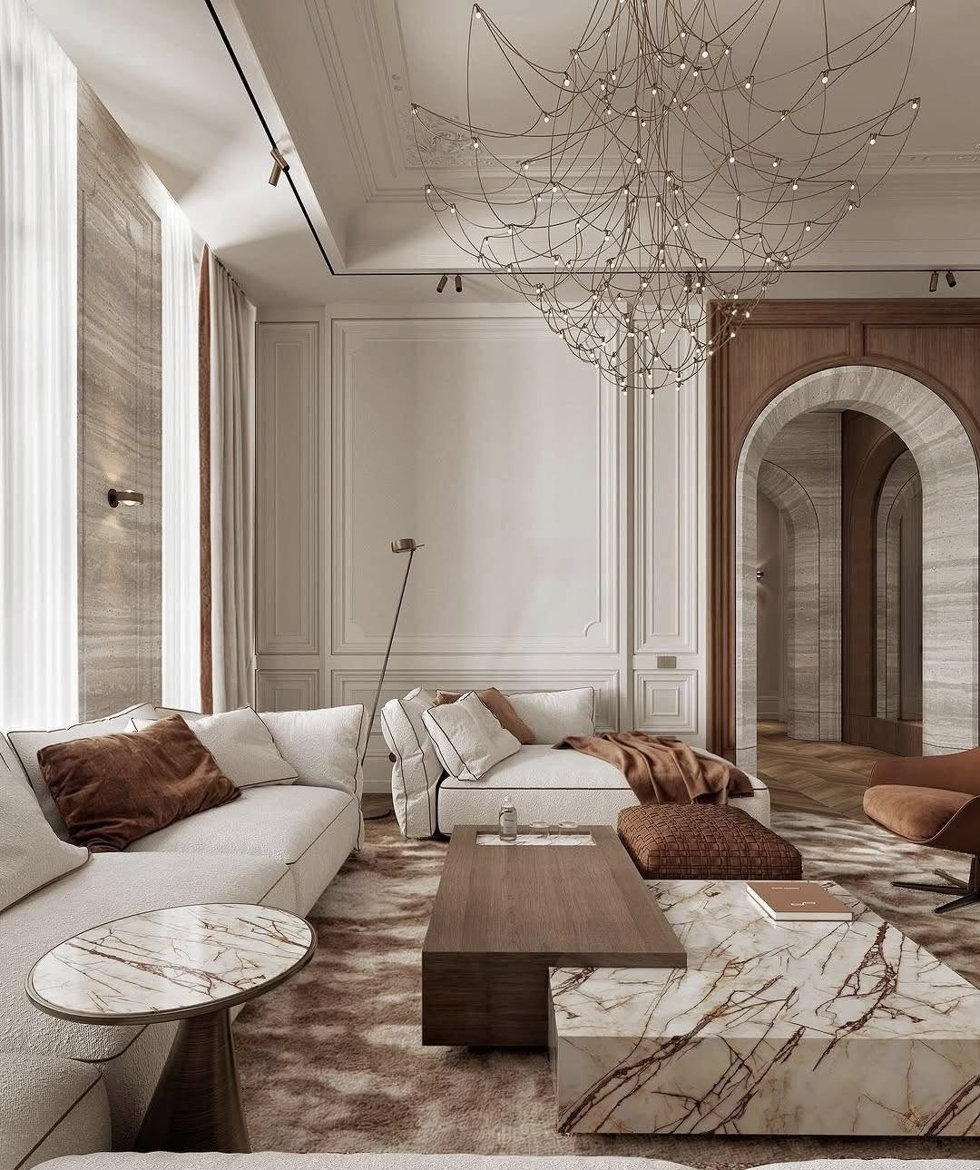 Nội thất phòng khách của villa