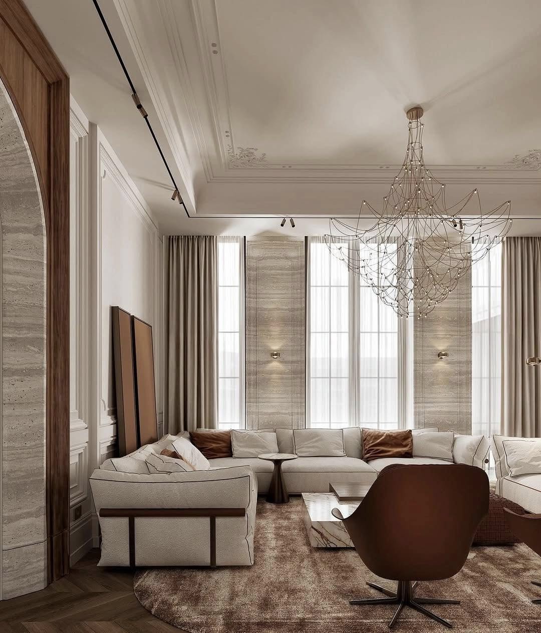 Nội thất phòng khách của villa