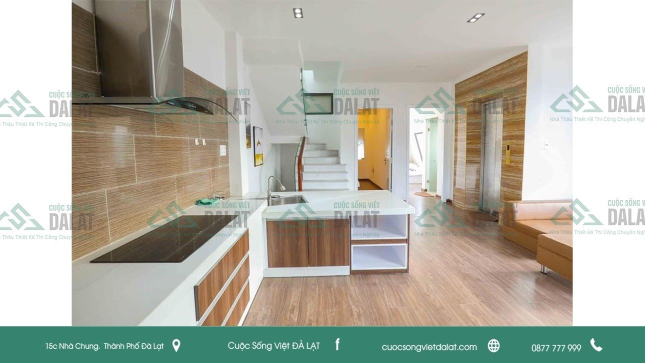 Khu vực bếp với phong cách minimalism