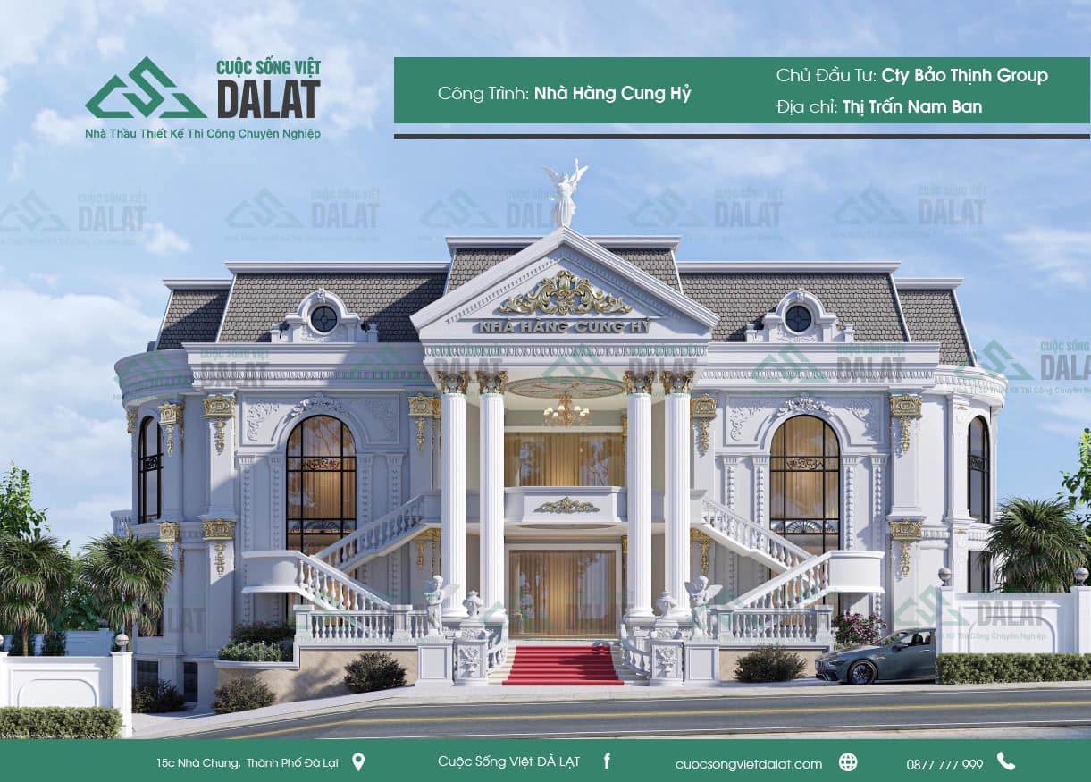 Mặt tiền chính trung tâm tiệc cưới Cung Hỷ