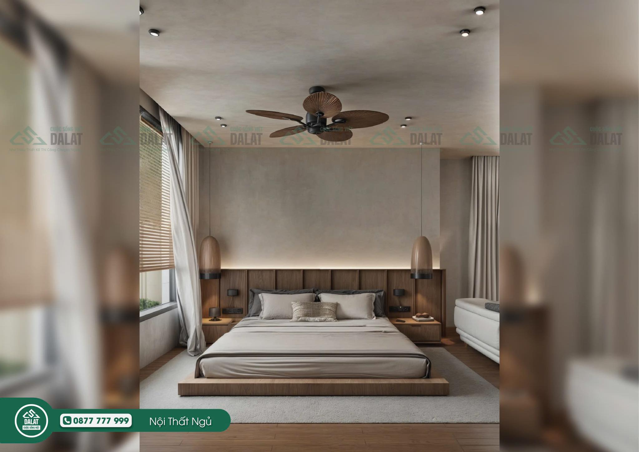 Nội thất phòng ngủ của villa Hoàng Hoa Thám