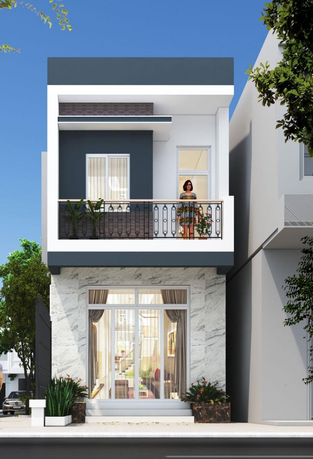 Mẫu nhà hộp 2 phòng ngủ phù hợp cho gia đình ít thành viên