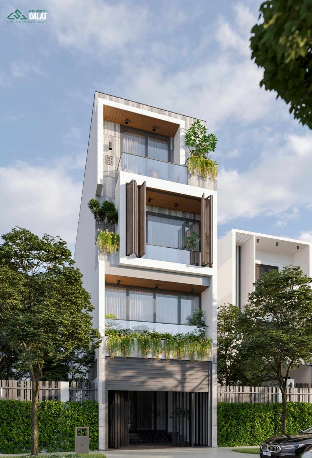 Mẫu nhà ống hiện đại năm 2024