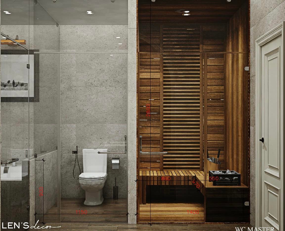 Phòng tắm và góc để đồ