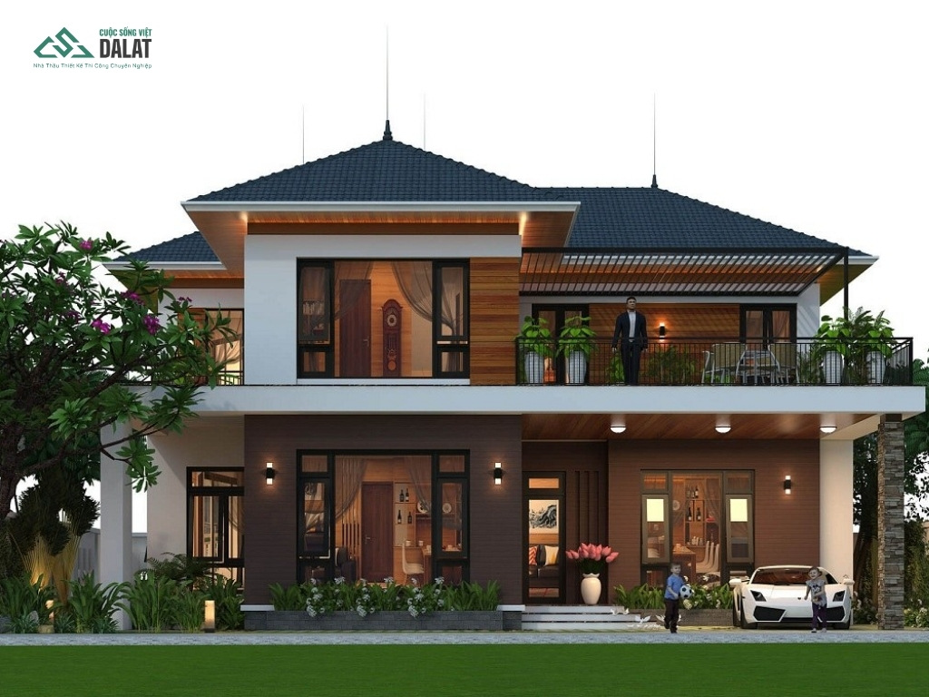 Biệt thự song lập mái Thái