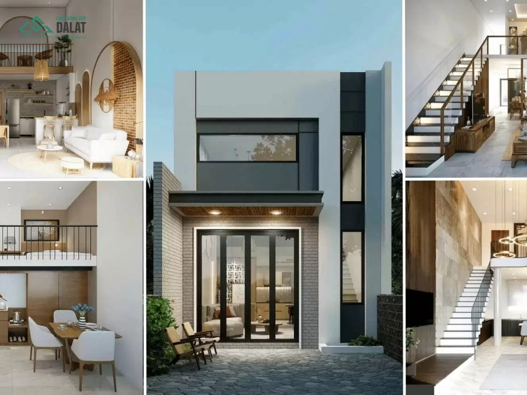 Mẫu nhà gác lửng tài chính 500 triệu 5x15