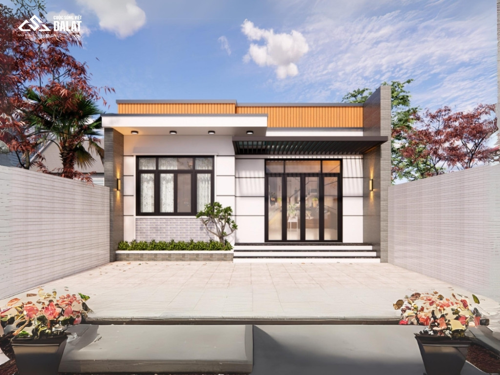 Kiểu nhà cấp 4 mái bằng