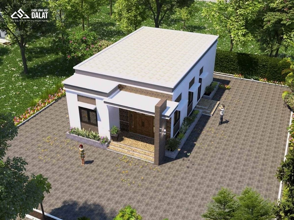 Nhà cấp 4 mái bằng lợp tôn