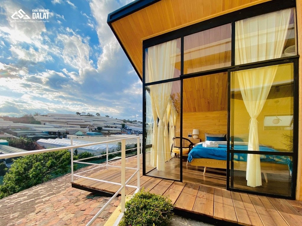 Homestay nhà kính view nhìn ra đồi cực đẹp