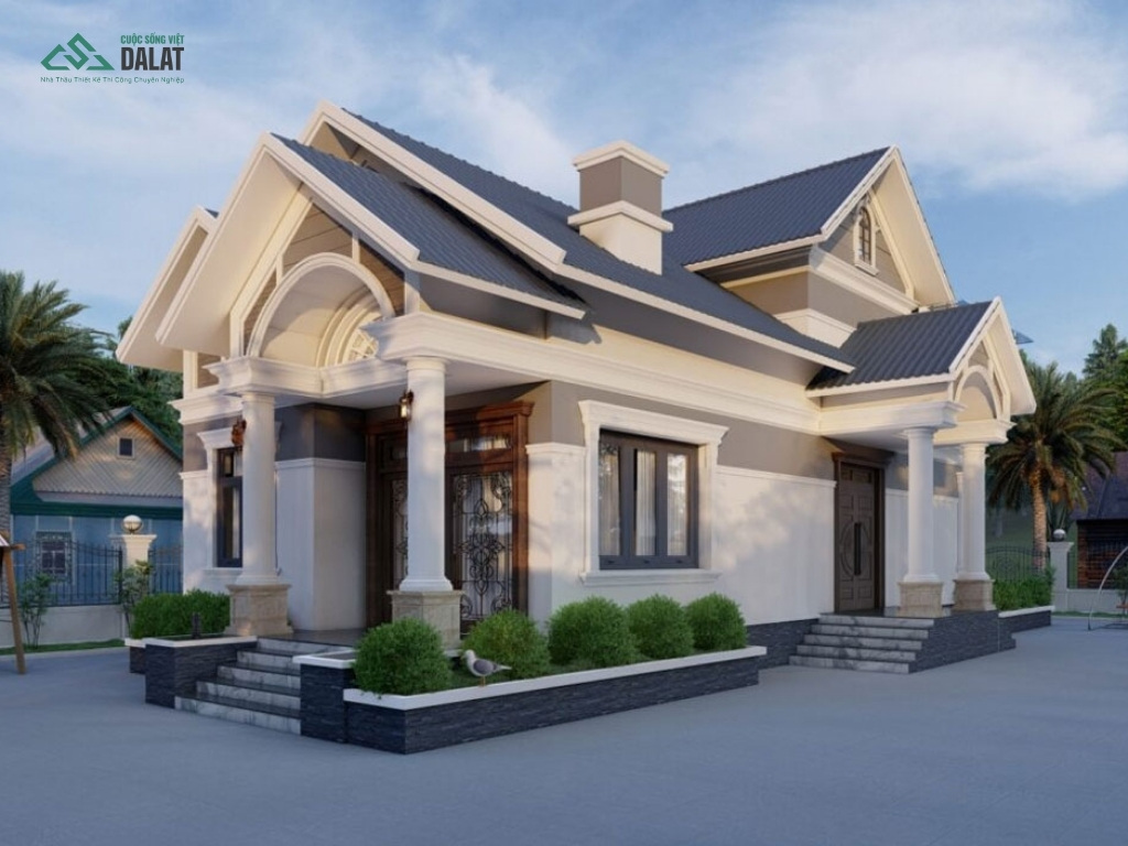 Thiết kế nhà phố 1 tầng diện tích 120m²