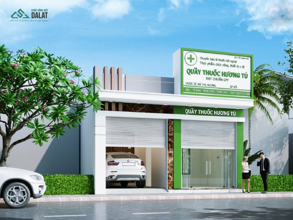 Nhà phố đẹp 1 tầng kết hợp kinh doanh