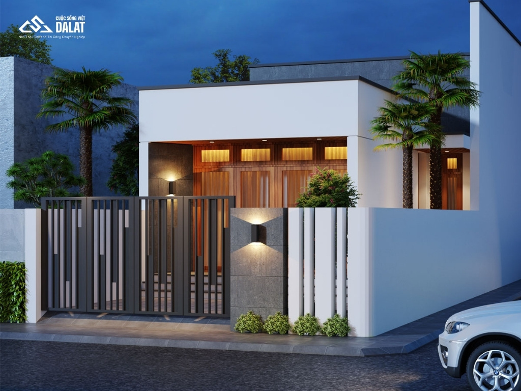 Nhà phố mái bằng 1 tầng