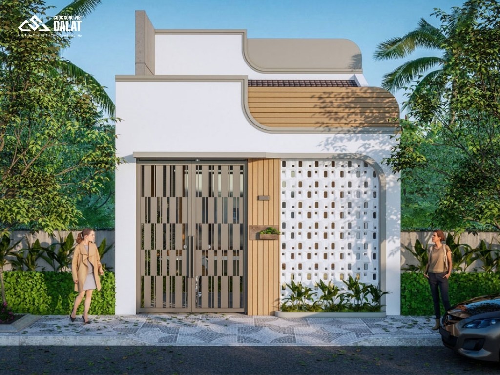 Nhà phố phong cách đơn giản 1 tầng