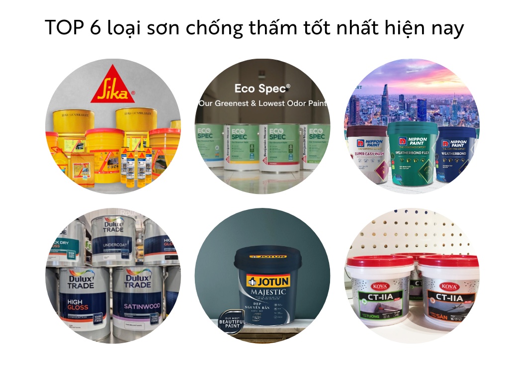 Danh sách các loại sơn chống thấm tốt nhất hiện nay
