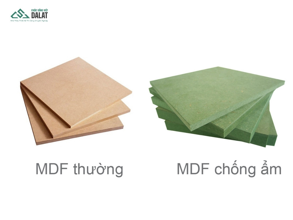 Điểm khác nhau giũa MDF thường và MDF lõi xanh
