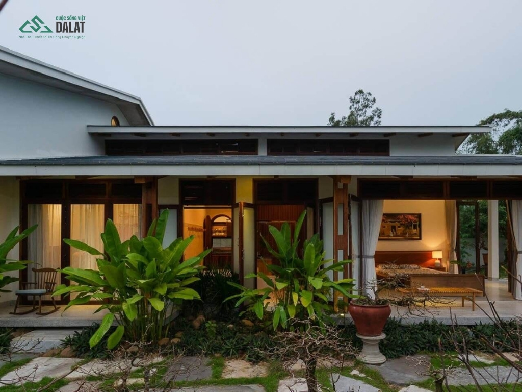 Nhà vườn mái bằng giá rẻ ở nông thôn