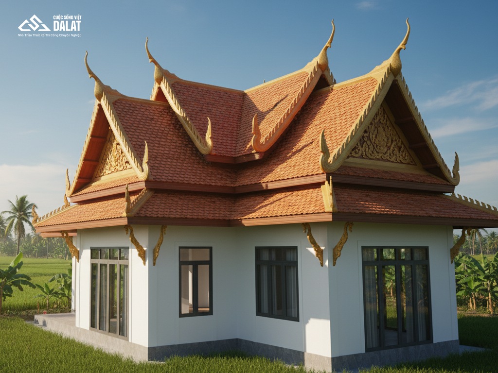 Một số lưu ý khi xây mẫu nhà mái Thái cấp 4 ở nông thôn