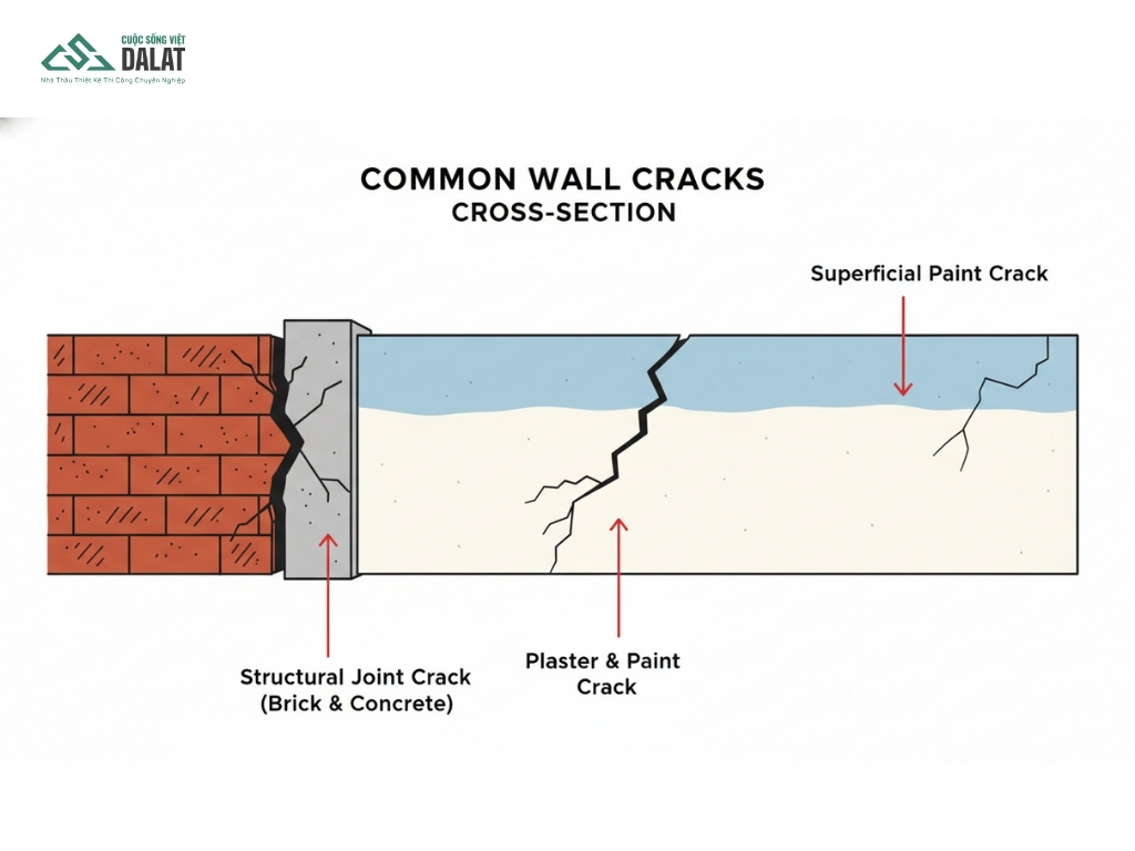Cần chuẩn bị gì trước khi xử lý tường bị nứt chân chim